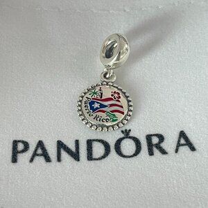 RARE Authentic PANDORA Sterling Silver Special Puerto Rico Country Exclusive